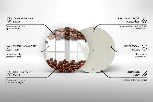 Glas Herdabdeckplatte Kaffeebohnen
