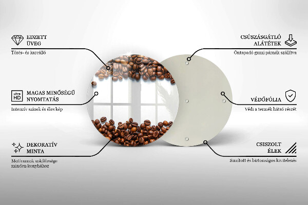 Glas Herdabdeckplatte Kaffeebohnen
