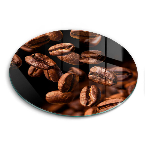 Glas Herdabdeckplatte Braune Kaffeebohnen