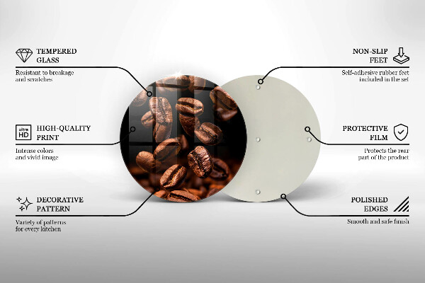 Glas Herdabdeckplatte Braune Kaffeebohnen