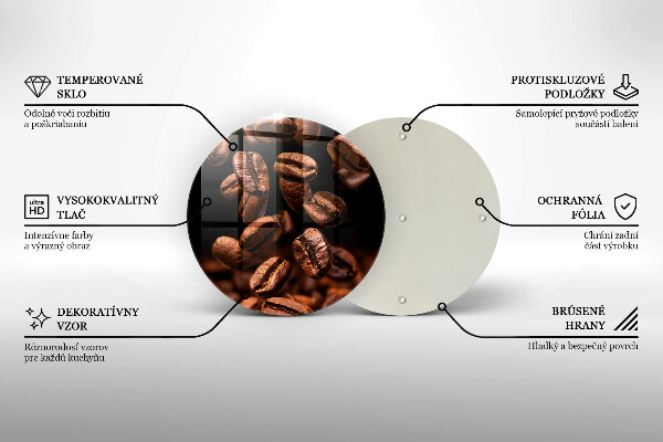 Glas Herdabdeckplatte Braune Kaffeebohnen