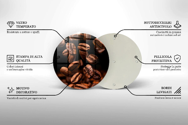 Glas Herdabdeckplatte Braune Kaffeebohnen