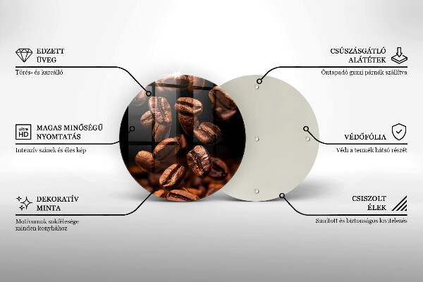 Glas Herdabdeckplatte Braune Kaffeebohnen