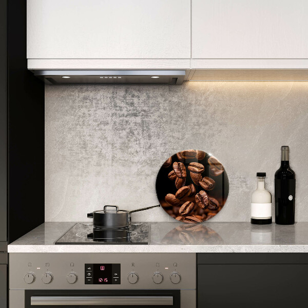 Glas Herdabdeckplatte Braune Kaffeebohnen