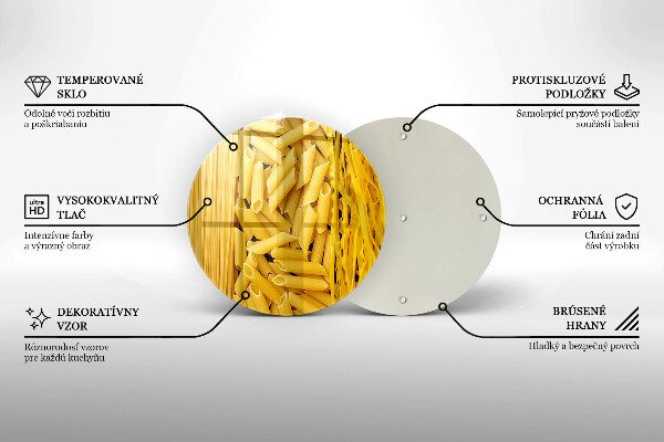 Glas Herdabdeckplatte Pasta