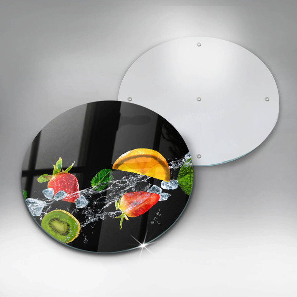 Glas Herdabdeckplatte Früchte im Wasser