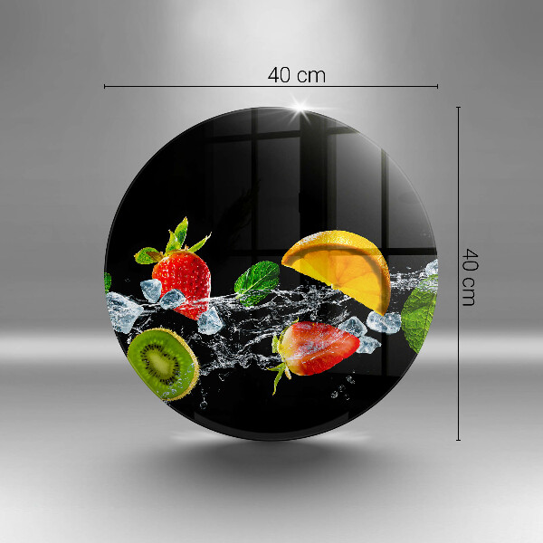 Glas Herdabdeckplatte Früchte im Wasser