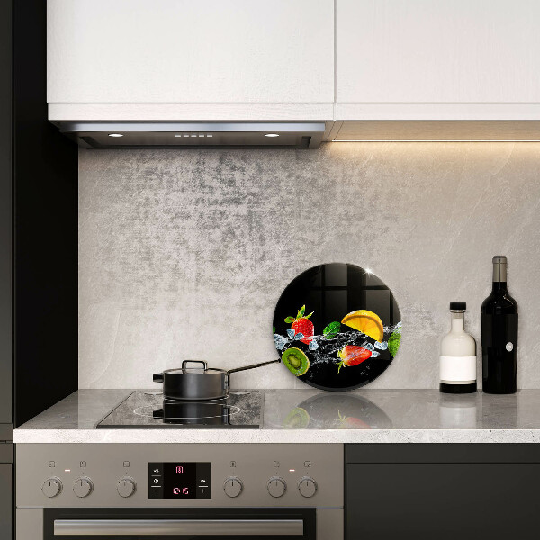 Glas Herdabdeckplatte Früchte im Wasser