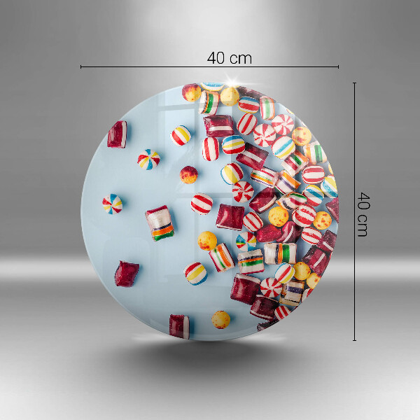 Glas Herdabdeckplatte Bunte Bonbons
