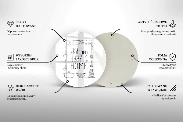 Glas Herdabdeckplatte Inschrift Satz