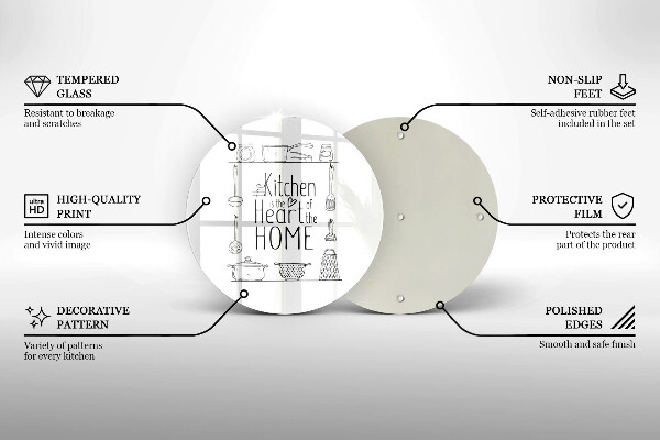 Glas Herdabdeckplatte Inschrift Satz