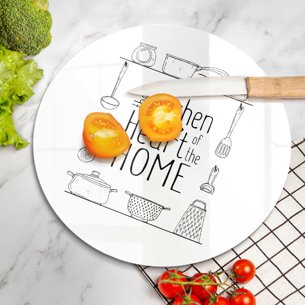 Glas Herdabdeckplatte Inschrift Satz