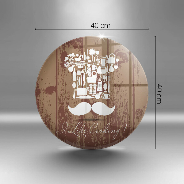 Glas Herdabdeckplatte I like cooking