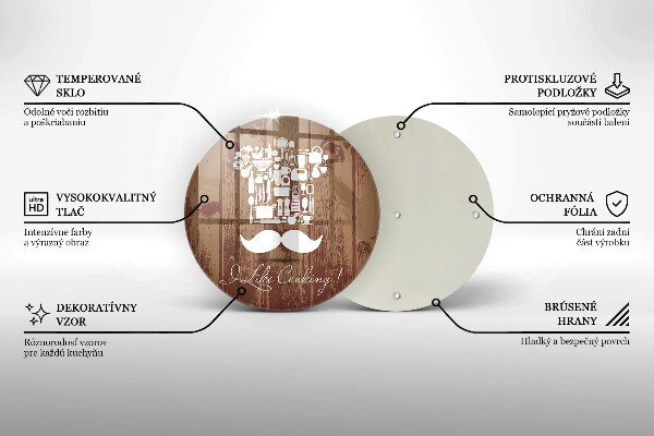 Glas Herdabdeckplatte I like cooking