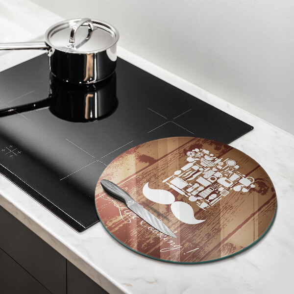 Glas Herdabdeckplatte I like cooking