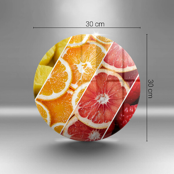 Glas Herdabdeckplatte Bunte Früchte