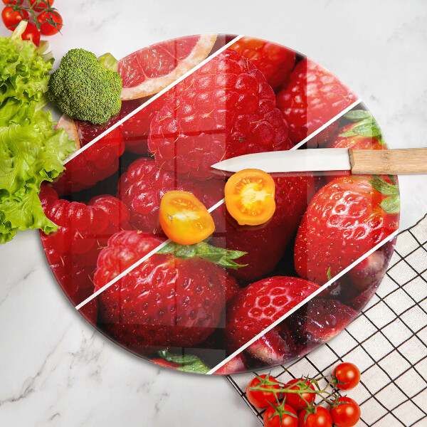 Glas Herdabdeckplatte Bunte Früchte