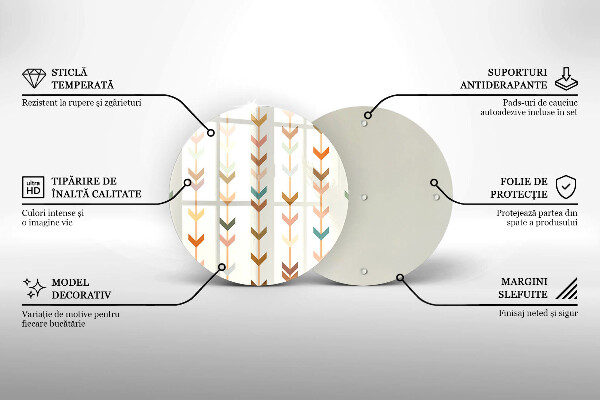 Glas Herdabdeckplatte Geometrische Elemente
