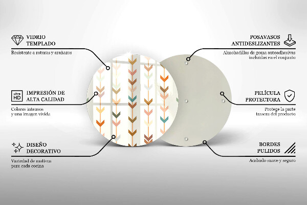 Glas Herdabdeckplatte Geometrische Elemente