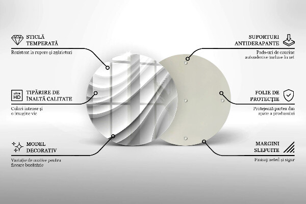 Glas Herdabdeckplatte Geometrische Linien