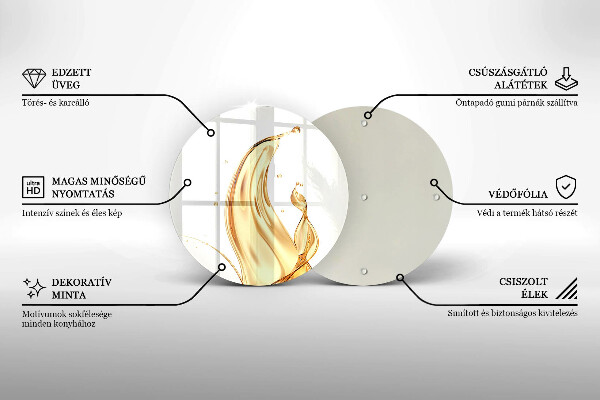 Glas Herdabdeckplatte Olivenöl