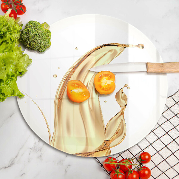 Glas Herdabdeckplatte Olivenöl