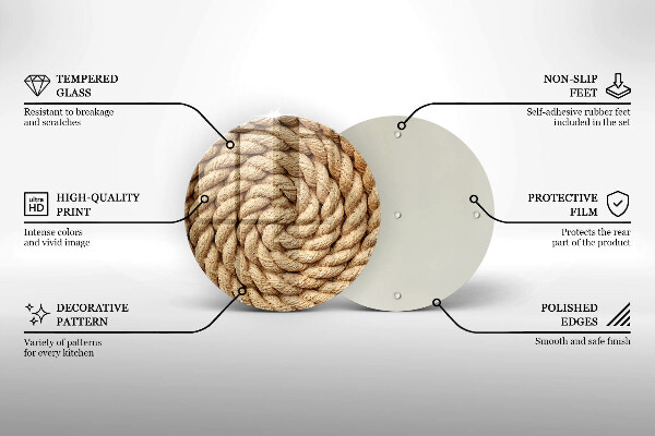 Glas Herdabdeckplatte Dickes Seil