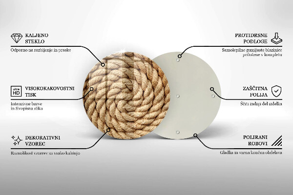 Glas Herdabdeckplatte Dickes Seil