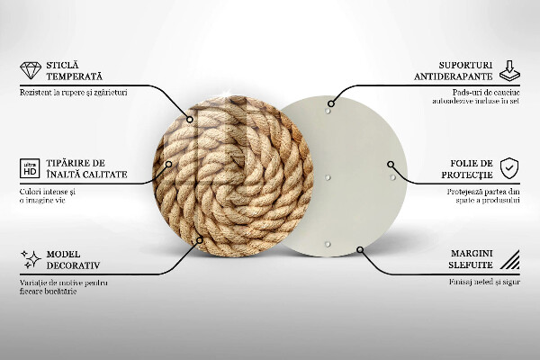 Glas Herdabdeckplatte Dickes Seil