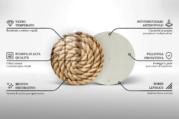 Glas Herdabdeckplatte Dickes Seil