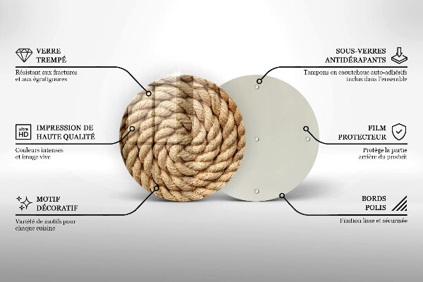 Glas Herdabdeckplatte Dickes Seil