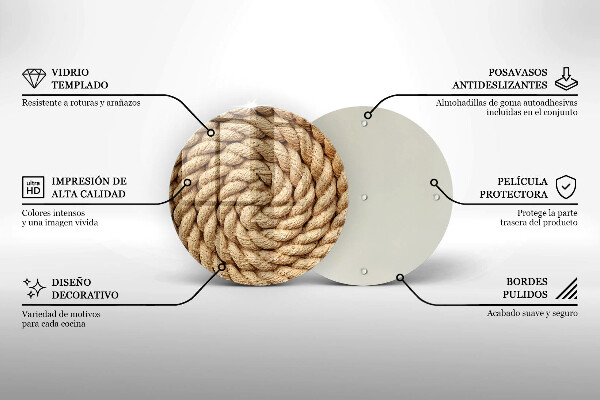 Glas Herdabdeckplatte Dickes Seil