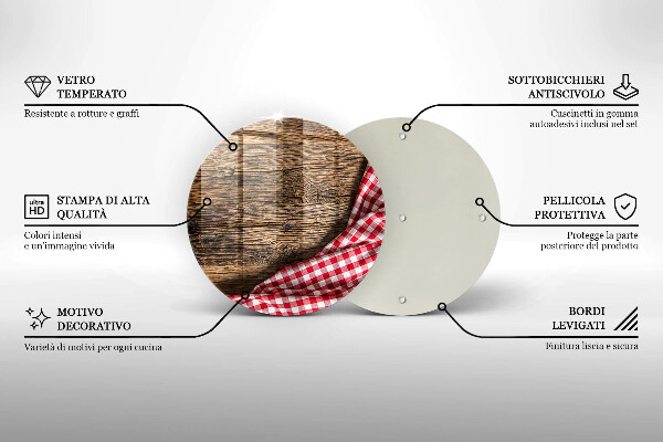 Glas Herdabdeckplatte Holztisch
