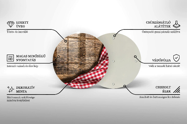 Glas Herdabdeckplatte Holztisch