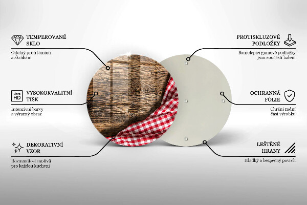 Glas Herdabdeckplatte Holztisch