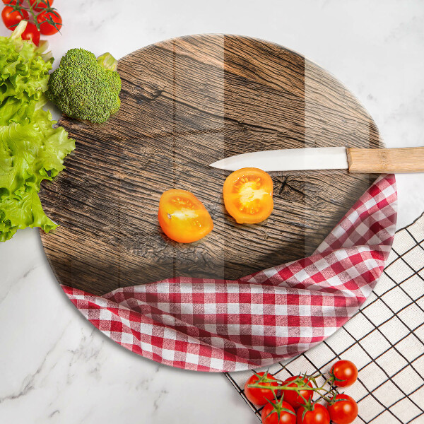 Glas Herdabdeckplatte Holztisch