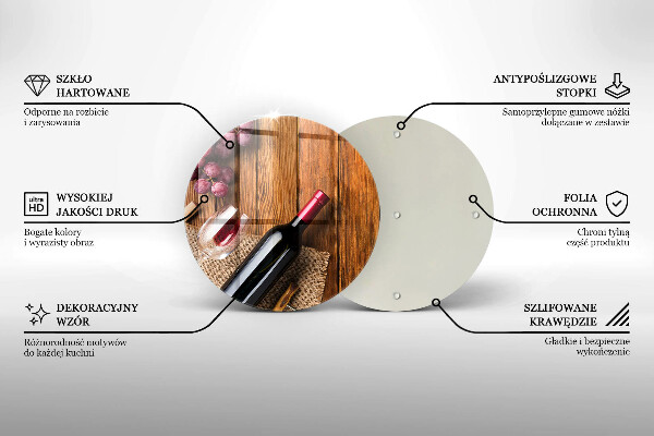 Glas Herdabdeckplatte Eine Flasche Rotwein