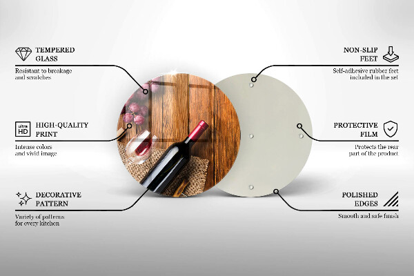 Glas Herdabdeckplatte Eine Flasche Rotwein