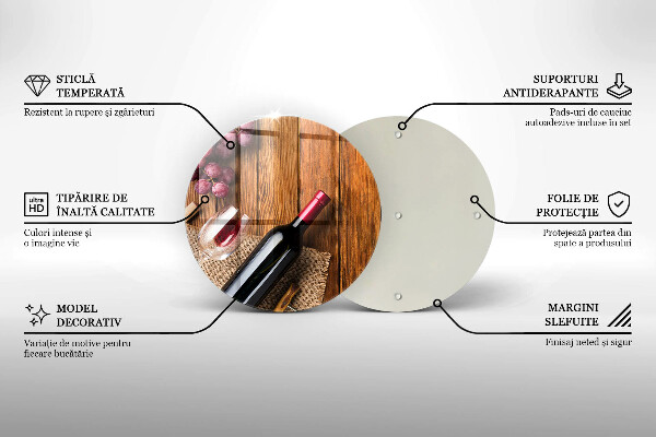 Glas Herdabdeckplatte Eine Flasche Rotwein