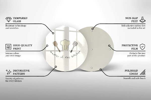 Glas Herdabdeckplatte Meister der Küche