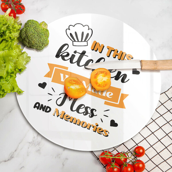 Glas Herdabdeckplatte In dieser Küche haben wir Chaos und Erinnerungen geschaffen