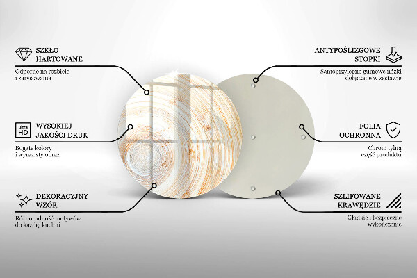 Glas Herdabdeckplatte Holzstruktur