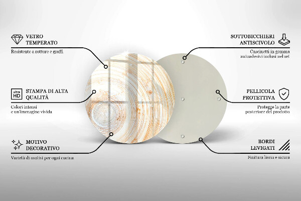 Glas Herdabdeckplatte Holzstruktur