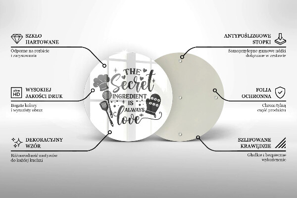 Glas Herdabdeckplatte Inschrift Satz