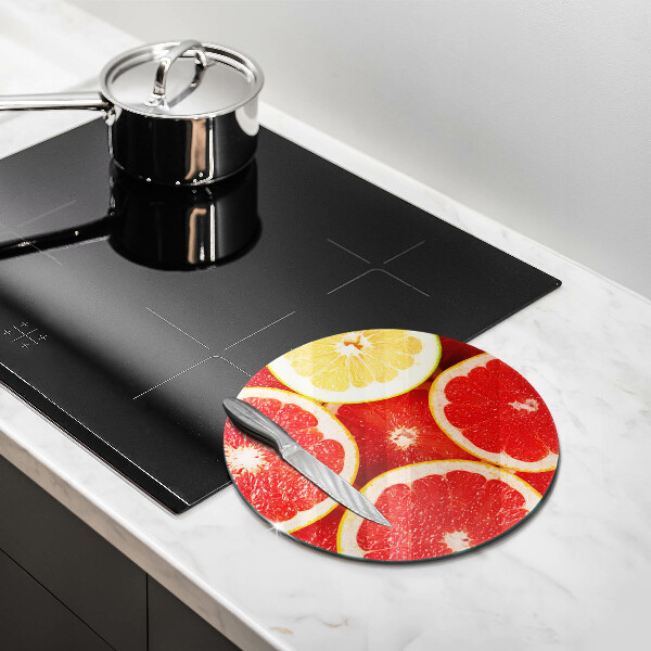 Glas Herdabdeckplatte Grapefruitscheiben