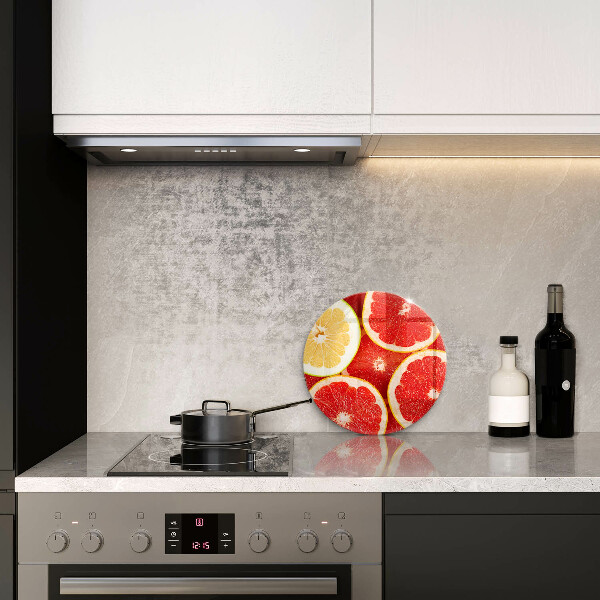 Glas Herdabdeckplatte Grapefruitscheiben