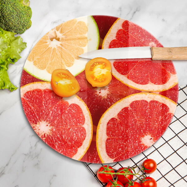 Glas Herdabdeckplatte Grapefruitscheiben