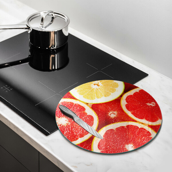 Glas Herdabdeckplatte Grapefruitscheiben