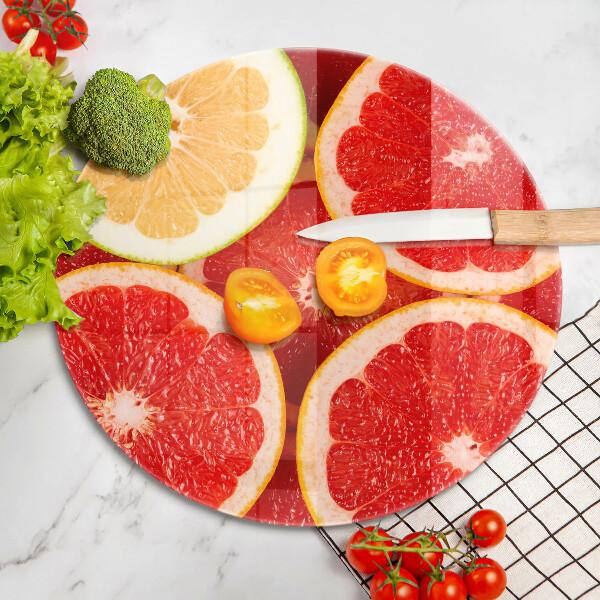 Glas Herdabdeckplatte Grapefruitscheiben