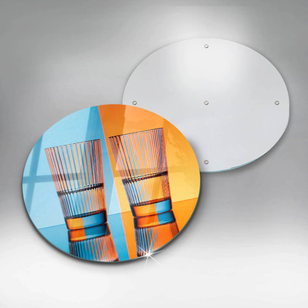 Glas Herdabdeckplatte Zwei Gläser Wasser